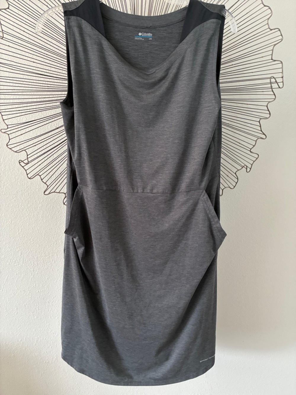 Columbia Dress Sleeveless Omni Wick Charcoal Gray Size Large